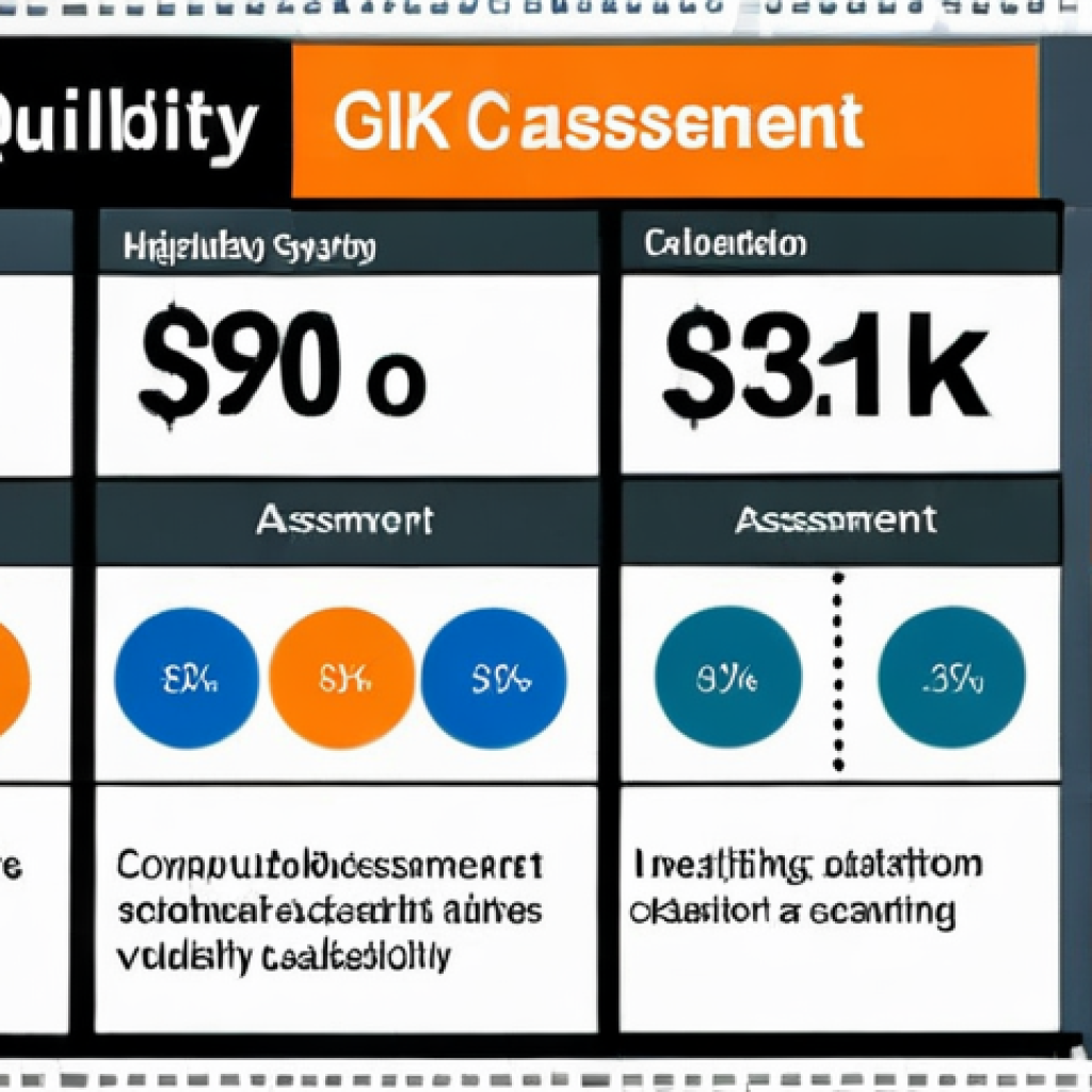 **Vulnerability Analysis Diagram:** A visual representation of identifying, measuring, and classifying vulnerabilities in a computer system. Include elements like scanning tools, risk assessment charts, and vulnerability classification labels (e.g., CVSS scores). Style: Modern infographic.