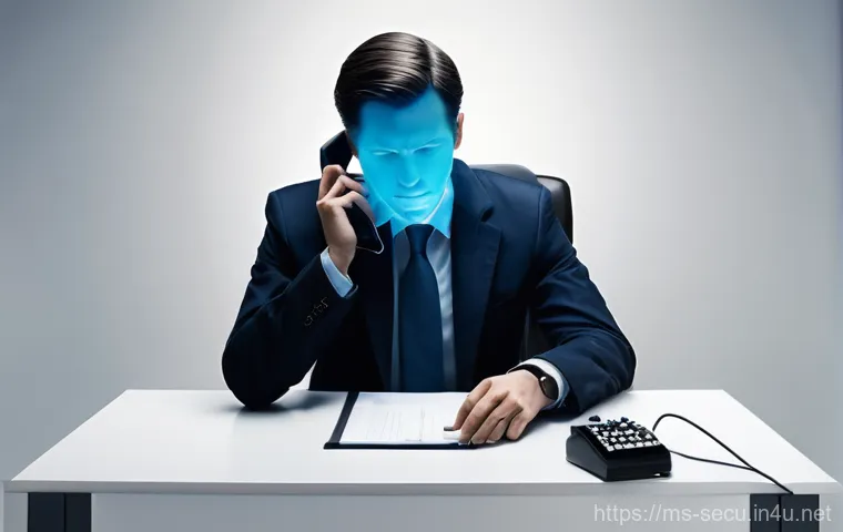 정보보안 실기 시험에서 강조된 해킹 기법 분석 - **Prompt 1: Phishing Scrutiny**
    "A close-up shot of a person's hands hesitantly hovering over a ...