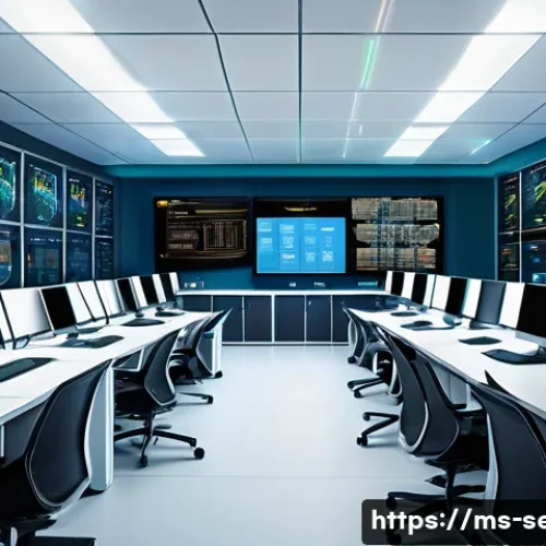 Home 33 정보보안 필기 시험 대비 중요 개념 요약 - A detailed illustration of a modern Malaysian corporate office server room showcasing advanced cyber...