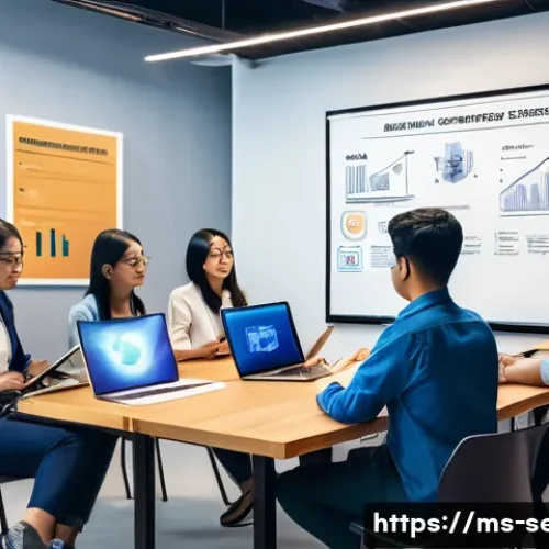 Home 30 정보보안기사 취득을 위한 추천 학습 자료 - A detailed professional office setting in Malaysia showing a diverse group of young adults studying ...