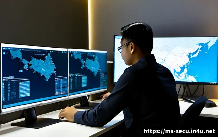 정보보안 실무에서 VPN 구축 사례와 경험 - Photorealistic cybersecurity engineer in a modern Kuala Lumpur office configuring a secure VPN netwo...